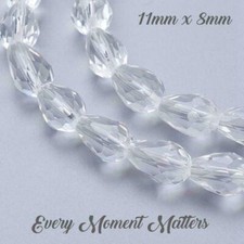 CRYSTAL GLASS FACETED TEAR DROP PEAR TEARDROP Beads 15x10mm 11x8mm 7x5mm 6x4mm