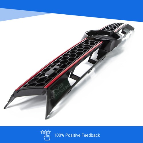 Fits VW Golf Mk6 2009-2013 Front Main Centre Grille Gti Only Black W/ Red Slats - Picture 9 of 12