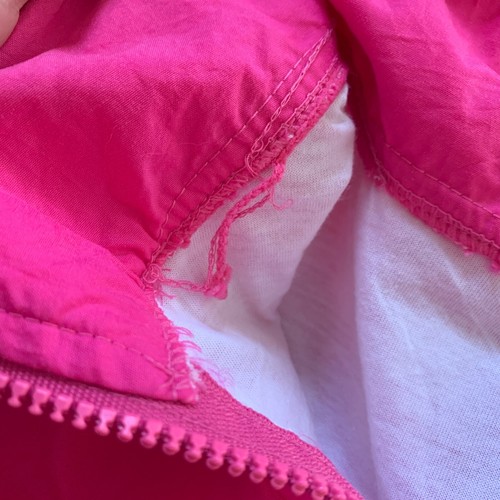 Vintage Pullover Neon Pink Patterned Lightweight Jacket Women's Size Medium M - Picture 11 of 11