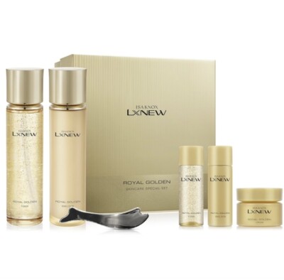 ISA KNOX LXNEW Royal Golden Skincare Gift Set (11.4fl Oz) - Luxury Gift Set