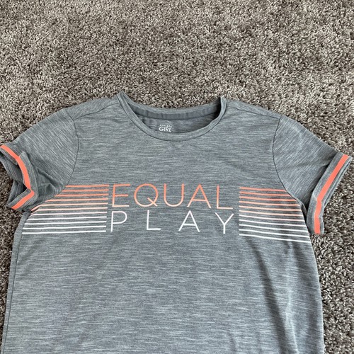 Athleta Girl Shirt Girls 2XL XXL 16 Gray Top Short Sleeve Athletic Gym Youth - Picture 3 of 7
