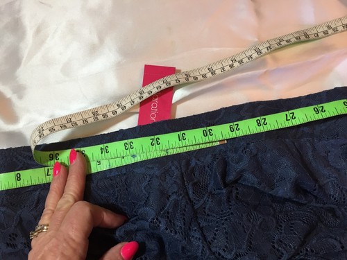 Xhilaration Damen indigoblau Lagenlook Spitze elastische Taille Rock Größe Small neu mit Etikett - Bild 7 von 7