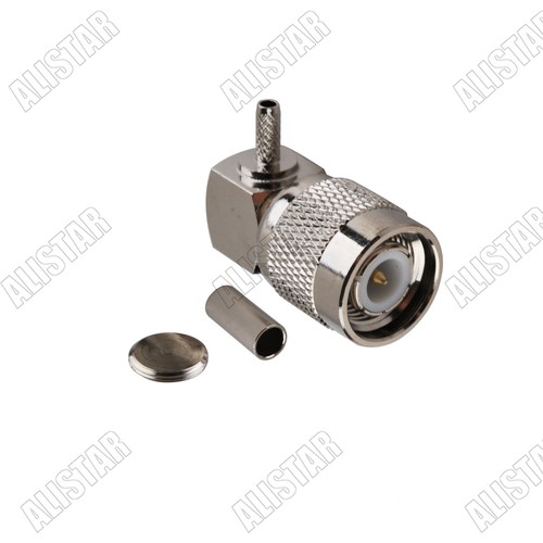 TNC Stecker rechter Winkel Crimp RF Stecker für LMR100 RG316 RG174 Kabel - Bild 1 von 2