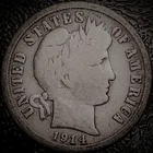 1914 S Barber Dime - VG - 90% Silver 10C