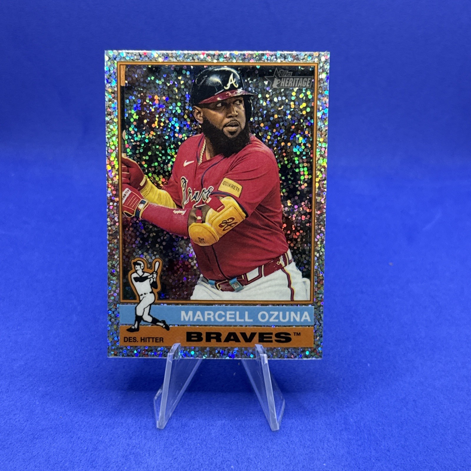 2025 Topps Heritage Marcell Ozuna Silver Sparkle #152 - Atlanta Braves