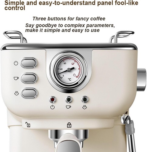 Espresso-Maschine Cappuccinomaschine Kaffeemaschine Milchaufschäumer Siebträger - Bild 8 von 24