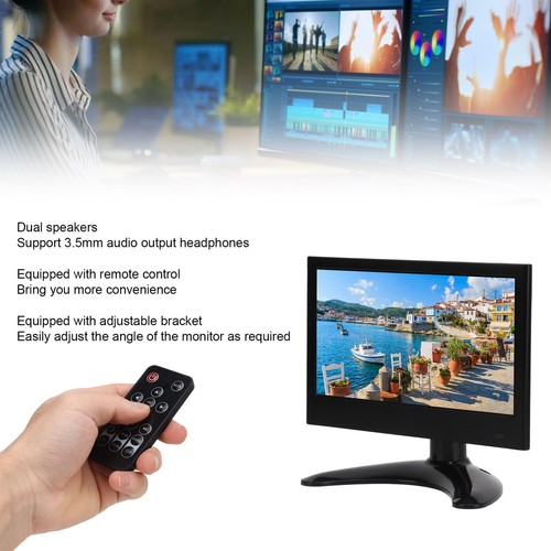 UK Plug 7in Monitor With VGA HD Multimedia Interface Portable HD Color Displa FY - Afbeelding 13 van 24
