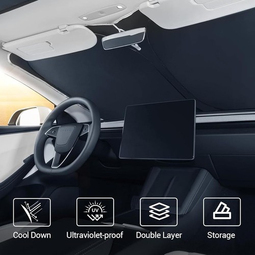 For BMW Sun Visor Shade Cover Windshield Sunshade Sun UV Block Protector - Foto 2 di 8