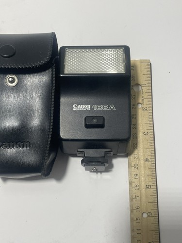 Flash à griffe Canon Speedlite 188A pour appareil photo reflex argentique 35 mm AE-1 A-1 NON TESTÉ - Photo 5 sur 11