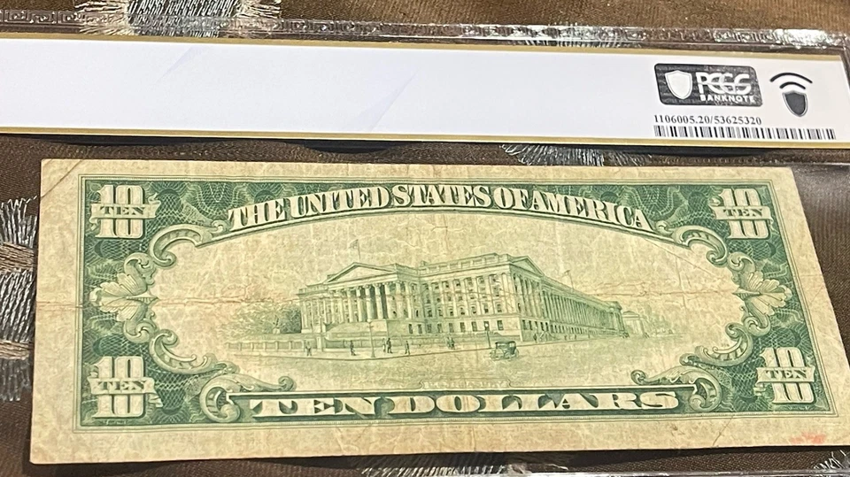 1929 $10 FRB of CHICAGO NOTE FR.1860-G 🌟🌟1 Note/ 2 Listed PCGS VF 20 🌟🌟 - Image 4 of 4