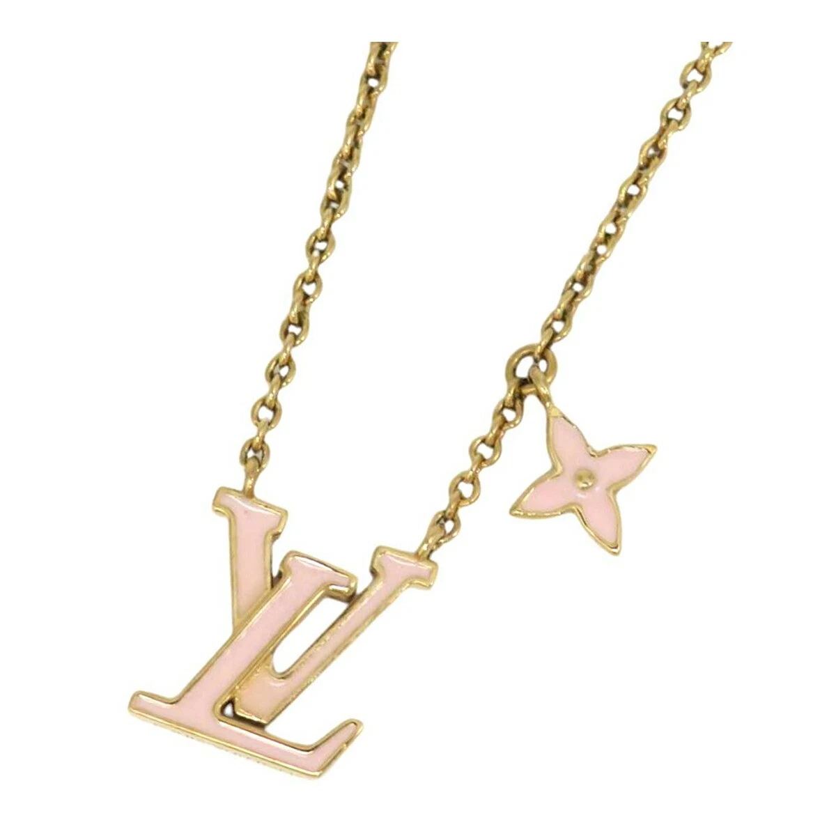 Louis Vuitton LV Iconic Enamel Necklace M01215 Metal Enamel Unisex Pink