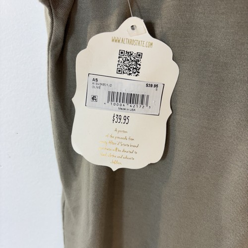 Altered state crop top olive green women’s size small USA made - Picture 4 of 5