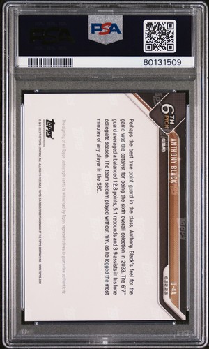 2023 Topps Now Draft #D4A Anthony Black Draft-Autograph-Silver PSA 9 - Picture 2 of 2