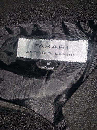 TAHARI Arthur S. Levine L/S 3 Button Black Career Jacket Size 16 - Picture 5 of 5