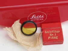 Leica FIRHE E19 1 yellow filter in red box for 5cm 3.5 Elmar , US SELLER "LQQK"