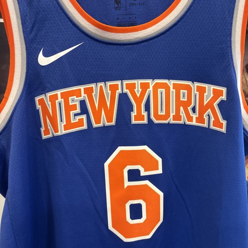 Nike Mens Blue New York Knicks Kristaps Porzingis 6 Basketball Jersey Size 48 - Picture 3 of 9
