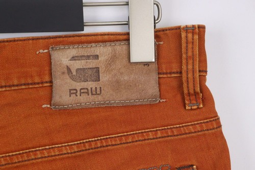 G-STAR RAW Denim Burnt Orange 3301 Super Slim Jeans Size W32 X L34 - Bild 16 von 23