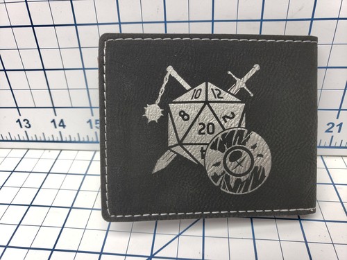 Dungeons and Dragons Class Icons with D20 Part 2 - Bifold Wallet - Laser Engrave - Bild 1 von 14