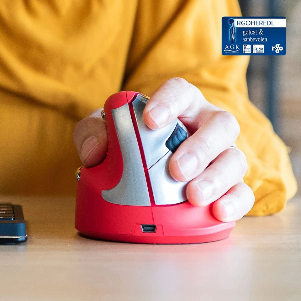R-Go HE Sport Vertical Ergonomic Mouse, Bluetooth, for Left Handed, WithBreak... - Image 2 of 4