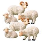6 Pcs Sheep Ornament Garden Figurine Miniature Figurines Animals