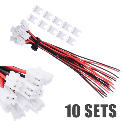 10Sets 2 Broche Mini Micro-Jst-Xh 2.54mm 24AWG Connecteur Prise Avec Fils 200mm - Imagen 15 de 20
