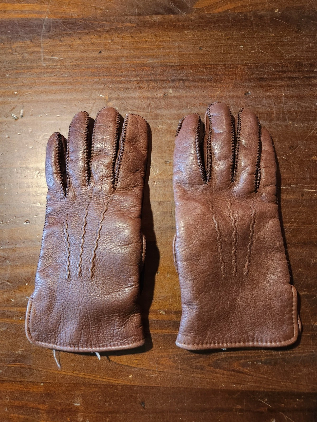 Women's Sheepskin Leather Full Lined Gloves Size & Lining Material Unknown