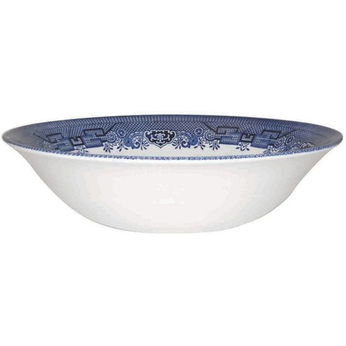 Blue Willow Mint Soup or Salad Bowl 24cm 9" Made in UK by Queens Churchill China - Picture 2 of 4