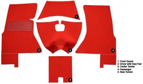 Repuesto de alfombra Corvette C1 1959-1960 - Daytona - Completo | Se adapta a: Completo Foto 4 de 4