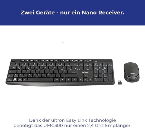Ultron UMC300 keyboard RF Wireless German Black - Picture 5 of 5