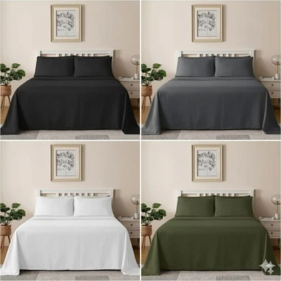XCLUSIVISTA Egyptian Stripe Duvet Quilt Covers Luxury Bedding Set Single Double King Size
