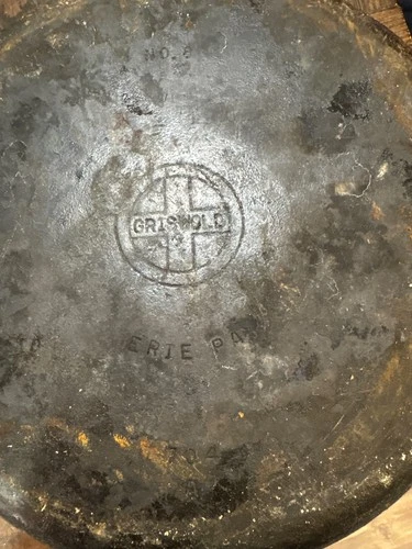Vintage Griswold No. 8 Cast Iron Skillet 704 A Large Block Logo Erie, PA