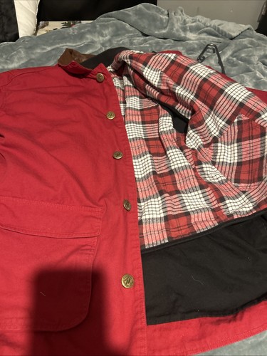 Marlboro Country Store Jacke Gr. Medium rot Canvas Chore Vintage mit Innenfutter - Bild 6 von 15