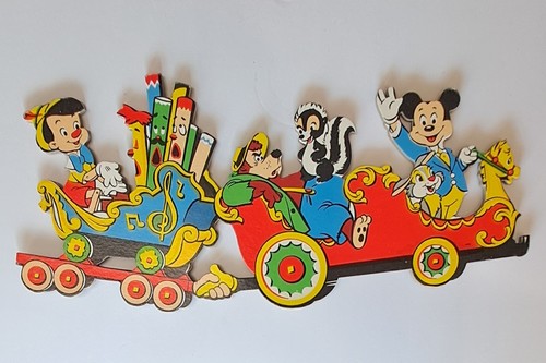 Vintage Disney Casey Jr. Wall Decor Train Pin-Up Dolly Toy Company - Picture 2 of 14