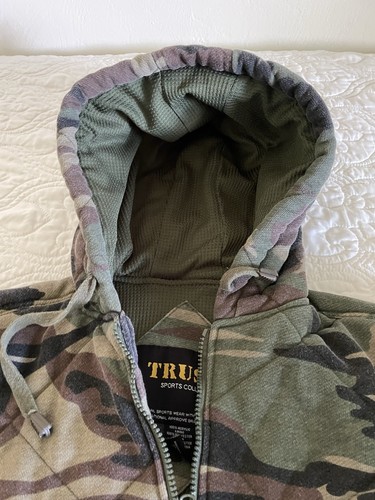 2 Sport Hoodies Youth L Zip Up Green Camouflage ATV Logo Trust Brand Camo Warm - Picture 12 of 23