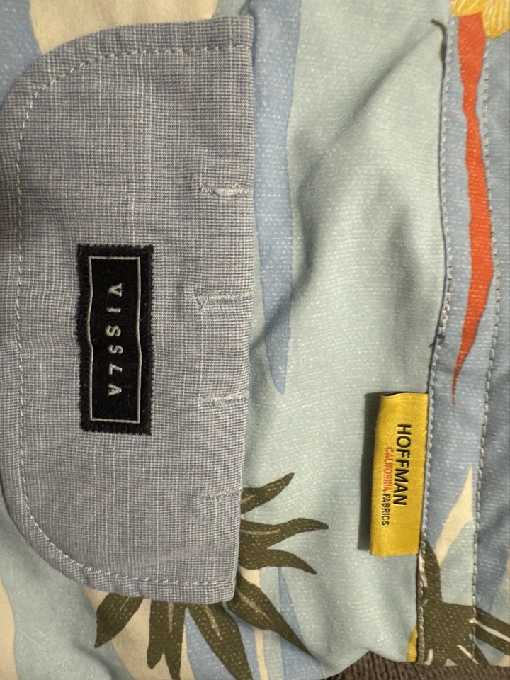 Pantalones Cortos de Natación Vissla Para Hombre Board Upcycle Talla 34 Estampado Floral/Tropical Usados en Excelente Condición Foto 4 de 4