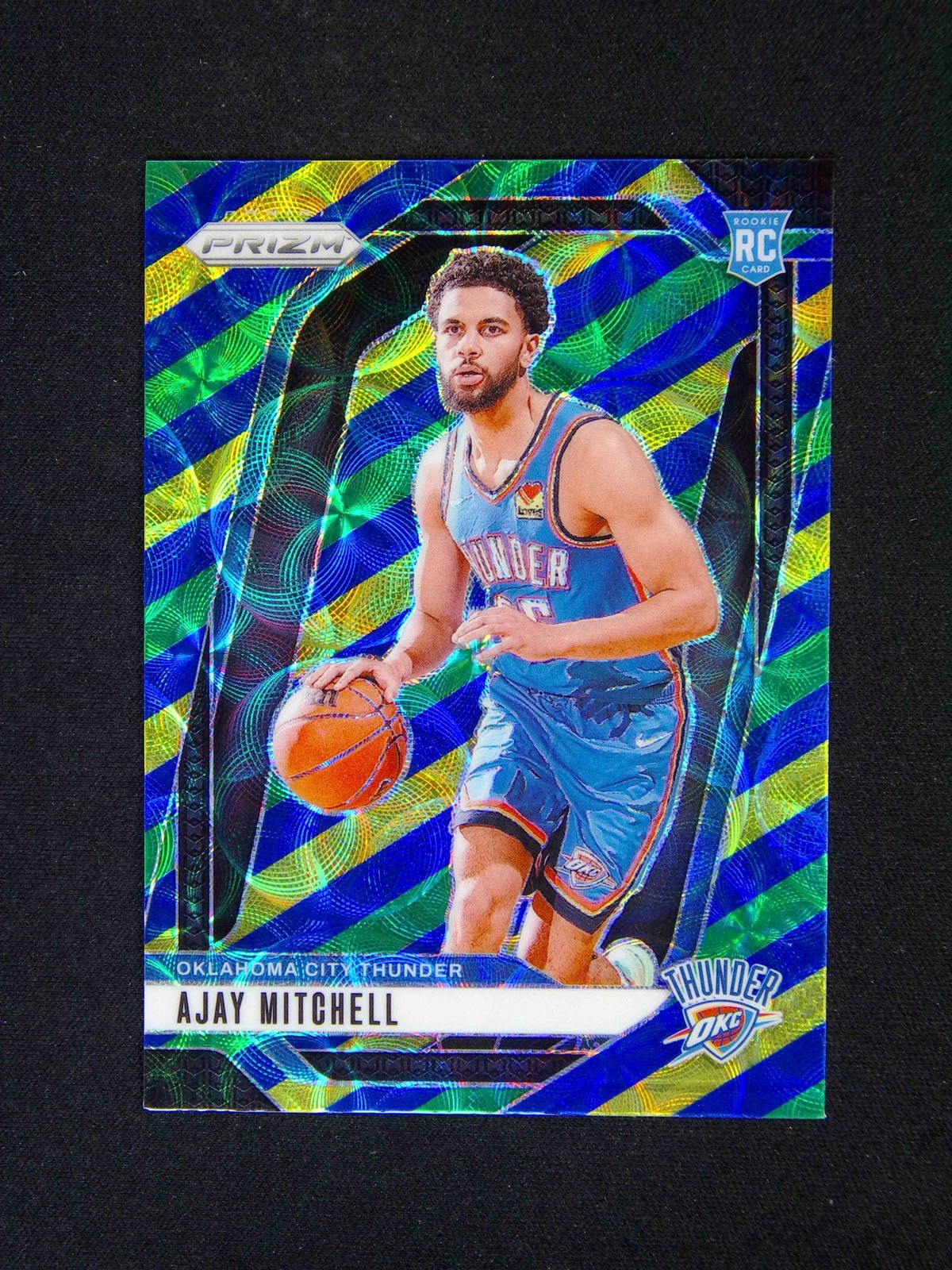 2024-25 Panini Prizm Ajay Mitchell #226 RC Rookie Choice Blue/Yellow/Green