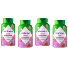 4 Pack Vitafusion Melatonin Max Strength Gummies Strawberry 10mg 100 Gummies