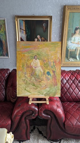 Original Artwork By Patricia Arnett Religious Theme Jesus Christ On A Donkey - Picture 9 of 9