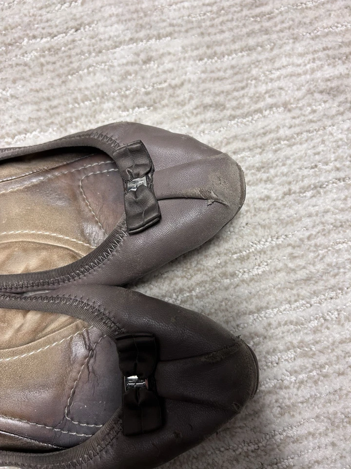 Zapatos planos de ballet Ferragamo My Joy para mujer color tostado talla 6,5 Foto 3 de 4