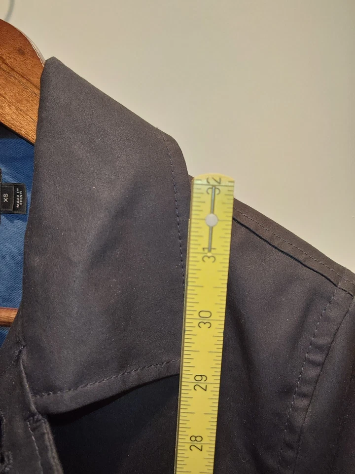 Gabardina chaqueta Mac repelente al agua JCrew Ludlow XS 34 e8564 Wilmington azul marino Foto 3 de 4