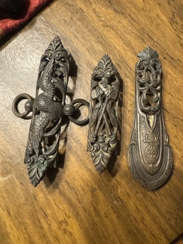 Antique brass SWORD SCABBARD fittings