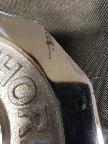 Set Chrom Sports Authority Standardgröße Langhantel Hantelscheiben 32 Pfund SELTEN 5 3 - Bild 5 von 12