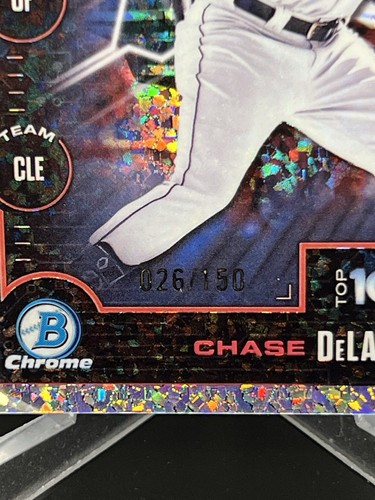 2025 Bowman Chrome Chase DeLauter Mini Diamond Refractor /150 Top 100 BTP-31 - Picture 2 of 3