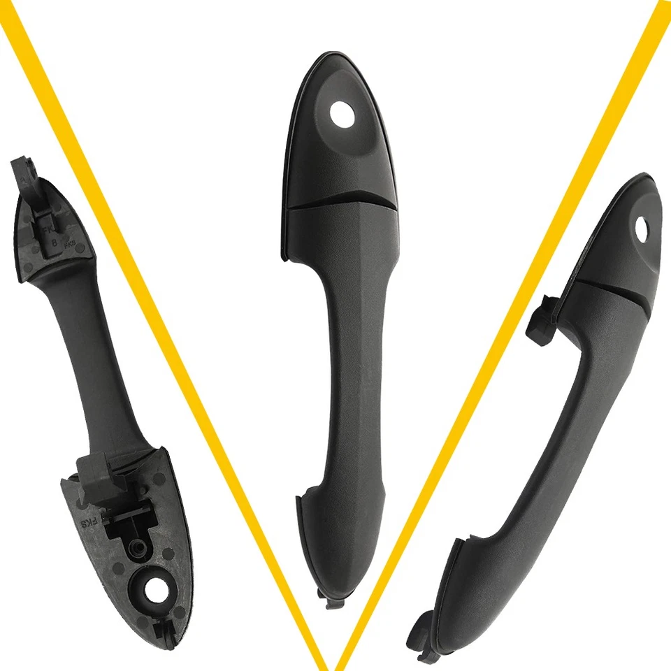 Maçaneta da porta para Focus dianteira traseira 2000-2007 Ford ou esquerda direita externa lisa preta - Imagem 2 de 4