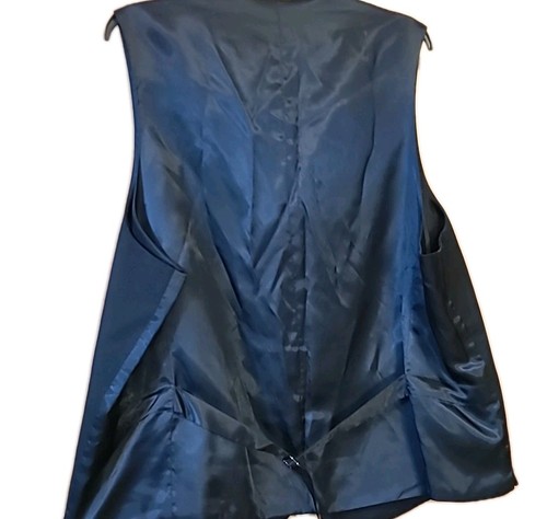 Pronto Uomo Platinum *Vest* Men's *Size 2X *Black*Wool & Satin - Picture 7 of 7