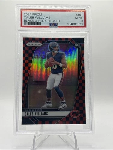 2024 Prizm - Rookies Caleb Williams #301 Black & Red Checker Prizm (RC) PSA 9