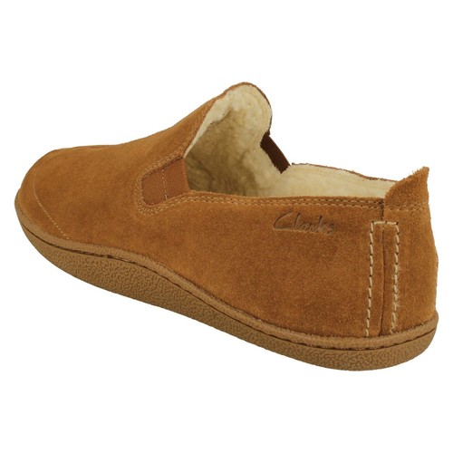 Zapatillas De Casa Para Hombre Clarks De Ante Con Forro Cálido - Picture 12 of 18