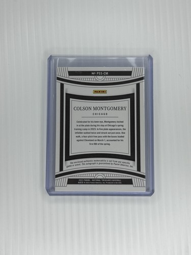 2023 National Treasures Colson Montgomery Patch Auto /49 - Picture 2 of 2