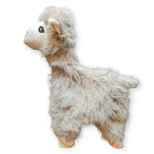 NANDOG PET GEAR Tug Toss Fetch Flattie ALPACA Squeaky Crinkle Mat Dog Toy NEW!