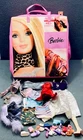 Barbie case w/ Lot of Clothes And Shoes Vintage